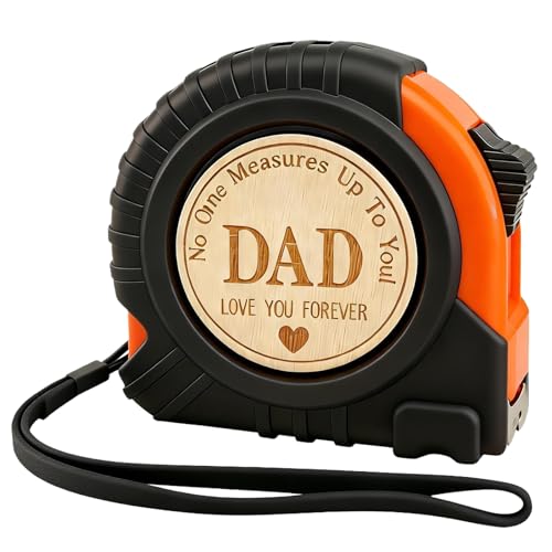 Engraved 25FT Tape Measure Genuine Leather Tool Gift for Dad or Father-in-Law Father’s Day & Birthday Gifts from Daughter or Son