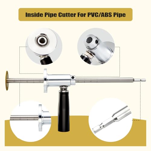 7-Inch PVC Pipe Cutter Tool for Drill-Internal/Inside Pipe Cutting