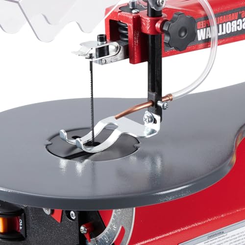 Variable Speed Scroll Saw 16-Inch with Led Workinglight, Extra-Large Adjustable Tilting Work Table for Woodworking - style: with led