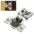Satin Nickel Cabinet Hinges, 1/2 Inch Overlay, 10 Pack(5 Pairs) | Stainless Steel Build, Soft Close Concealed Hinge, 3D Self-Closing Adjustment, Face Frame Door Fit, Kitchen Cabinets - size: 1/2 inch overlay