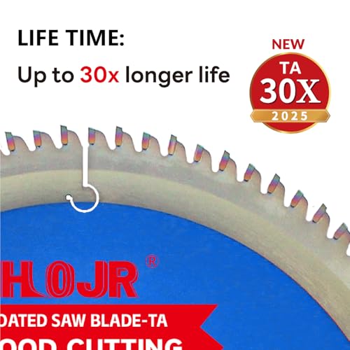 2-Pack 10" 60T & 90T 5/8" Arbor Woodworking Circular Saw Blade, Framing/Universal Wood Cutting Saw Blade,Special Anti-Thermal Adhesion Coating on Cutting Edge-TA, 10" 60T&90T 5/8" - size: 10" 60T+10" 90T