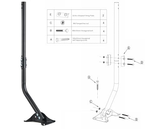 PIBIDI Antenna Mount J-Pipe 1.25x33.25in for Antenna, Weather Station - color: Length 33 1/4"