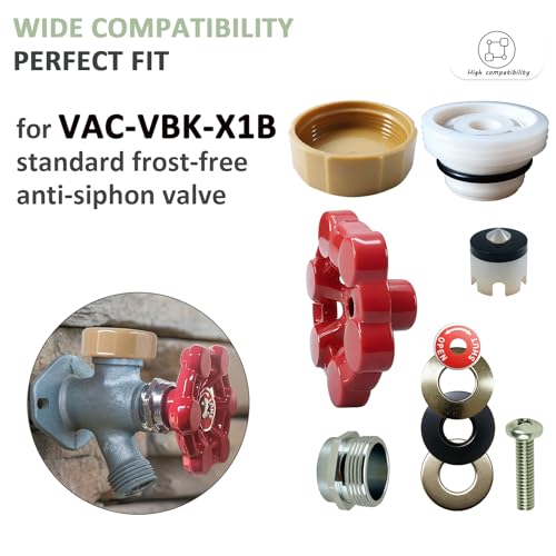Outdoor Faucet Repair Kit,VACVBKX1B Vacuum Breaker Outside Faucet Repair Kit,Water Hose of Home Improvement,Hose Bib Spigot Repair Kit for Anti-Siphon Frost-Free Sillcock Valves