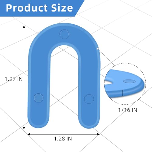 1/16 Inch Plastic Horseshoe Shims U Tile Spacers, Tile Leveling System Tile Spacers, for Tile Leveling System Floor Wall Tile Installation, 300 PCS - size: 1/16"