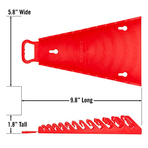 Ernst Manufacturing 5115-Red Gripper Reverse Wrench Organizer, 12 Tool, Red - color: Red, size: 12 Tool, style: Reverse