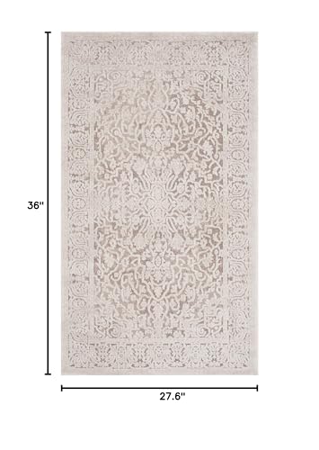 SAFAVIEH Reflection Accent Rug 2'3"x3', Beige & Cream RFT670A - color: Beige/Cream, size: 2'3" x 3' (Rectangular)