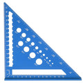 HARFINGTON Metal Square Ruler 7" Aluminum Alloy Carpenter Square Woodworking Rafter Square Precision Scribing Tools with Rafter Conversion Table for Measuring and Marking, Blue - color: Blue, style: Dual Scales