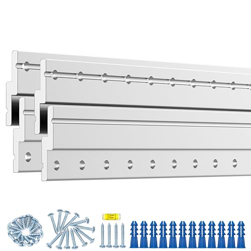 50 Inch Heavy Duty French Cleat Hanger, Heavy Mirror Mounting Hardware & Picture Hanging kit, Wall Mount Brackets for Cabinets, Shelf, Headboard - Z Clips 2 Pairs up to 500 lbs - size: 50"(2 Pairs)