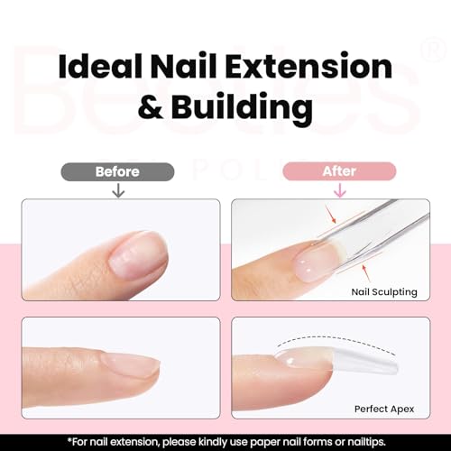 Beetles Hard Gel for Nails Rose Pink, 1 oz 9 in 1 Pink Builder Nail Gel - color: Rose Dusk Pink 1 oz