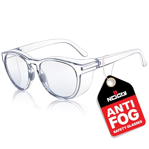 NoCry Blue Light Blocking Safety Glasses for Women and Men, Anti-Fog, UV400 - color: Clear (Modern)