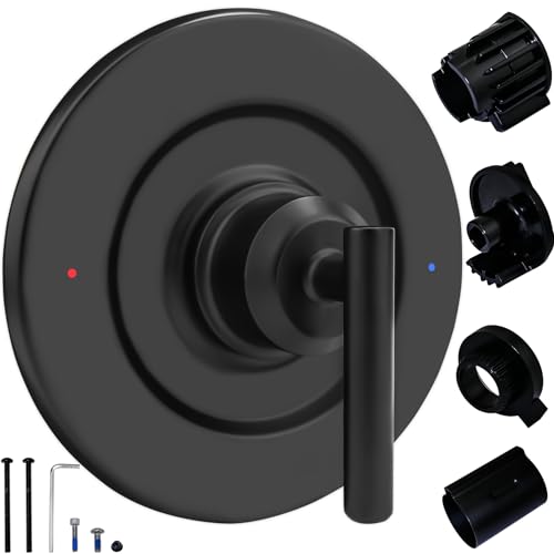Replacement for Moen T2901BL Gibson Posi-Temp Valve Trim Kit, T2901bl valve trim kit, Black Shower Lever Handle, Durable Solid Metal, Matte Black (Note: not included 2510 valve) - color: Matte Black