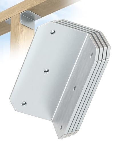 4 Inch L Bracket Corner Brace, 90° Angle Iron, Galvanized 4Pcs - color: Galvanized-4PCS