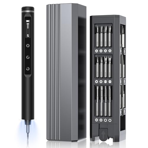 TanSon Mini Electric Screwdriver, Cordless Small Precision Screwdriver Set - color: 50 Black