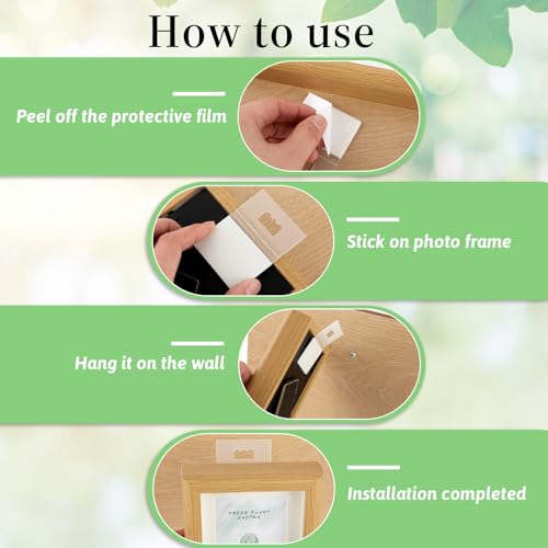 30pcs Adhesive Picture Hangers Plastic Sawtooth Poster Hanger No Nail Stick on Adhesive Picture Hanger No Hole Hanging Pictures Frame Hooks for Back of Frames