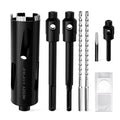 Diamond Core Drill Bit 2-1/2"(65mm) with Pilot Bit & Adapters (SDS Plus & Hex) – Upgraded Welded Segments, 8.6" Depth – for Concrete, Solid Brick, Hollow Brick, Masonry & More - size: (2-1/2"/65mm)