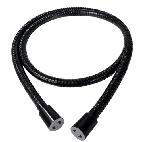 59 Inch Shower Hose Replacement, Stainless Steel, Matte Black - color: Matte Black