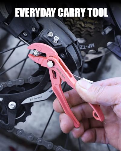 WORKPRO Mini Water Pump Pliers, 4-Inch Groove Joint Pliers for Tight Spaces - color: Pink