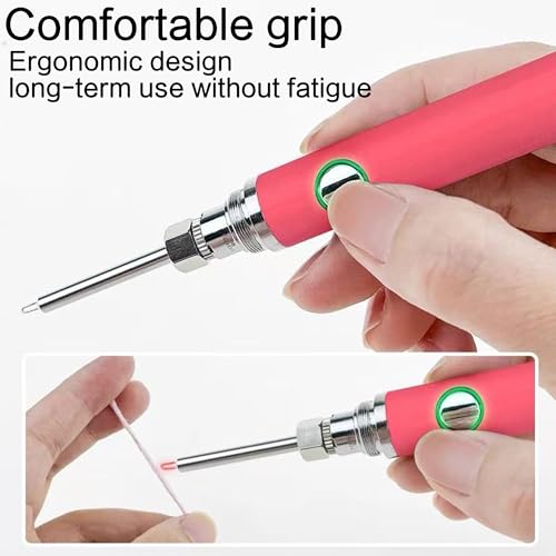 Wlizyzfhy Rechargeable Thread Burner kit，Tool Burning Pen(orange) - color: Orange
