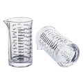 Ackers 4 Oz Glass Measuring Cup,Borosilicate Shot Glass with V-Shaped Spout(Pack of 2) - color: Black(Pack of 2)