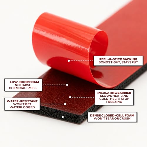 XFasten Foam Pipe Insulation Tape 4 Inch x 15 Feet Heavy-Duty AC Line Insulation Outdoor Pipe Wrap Tape AC Pipe Insulation Outdoor Pipe Insulation Wrap Tape HVAC Line Insulation Pipe Wrap Around Tape - style: 4 Inch x 15 Feet