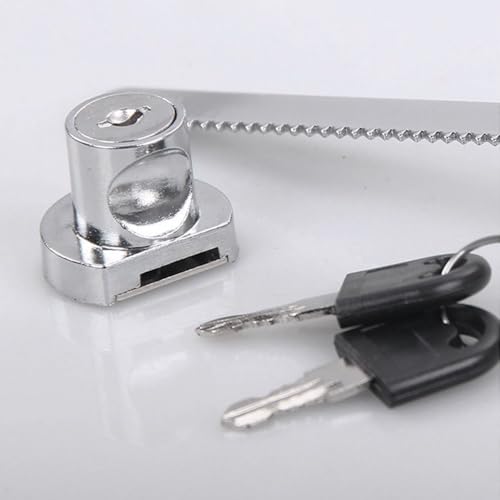 Sliding Glass Durable 328 Window Lock Showcase Cabinet for 2mm-6mm with Key(All Open)