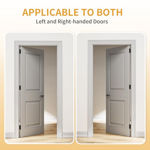 Luxbaro 2 Pack Self Closing Door Hinges, 4 Inch, Adjustable Tension, Black - color: Matte Black-5/8'', size: 4" 2 Pack