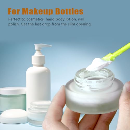 Silicone Spatula Set 6Pcs, Mini Jar Scraper for Makeup & Food - color: Green