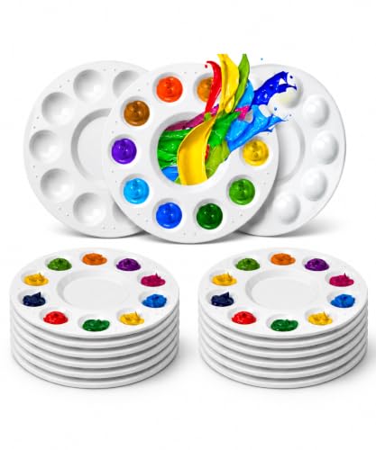 Mr. Pen- Round Paint Tray Palettes, 12 Pack - size: 12 Pack