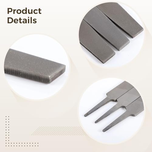 3 PCS 10 Inches Mill File Set, Single Cut Files for Laminate Cutting, Profile Mill Cut, Fine Medium Coarse Teeth Lamination Mill File for Precision Work on Steel and Formica - size: 10inch,3PCS