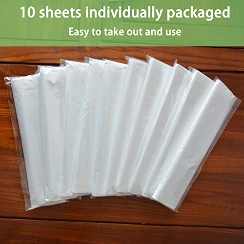 20 Piece Painter Plastic Drop Cloths, Waterproof Anti-dust Furniture Cover, 9x12 Feet Disposable Tarp for Painting and Couch Cover - size: 20 Sheets