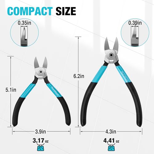 DURATECH 5" & 6" Wire Cutter, Flush Cutter with CNC Machined Edges