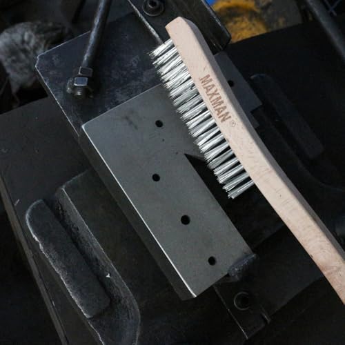 MAXMAN Wire Brush 2Pcs,14" Stainless Steel Bristle, Heavy Duty Rust Remover - style: 2Pcs Stainless Steel Wire Brushes