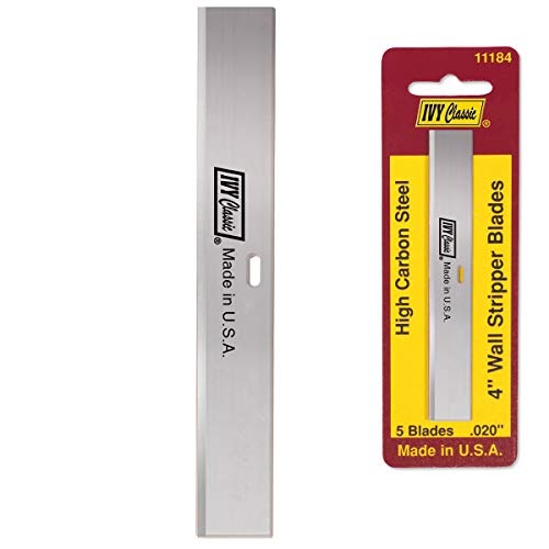 IVY Classic 11184 4" Wall Scraper Blades, USA, 5 Pack - size: 5-Pack