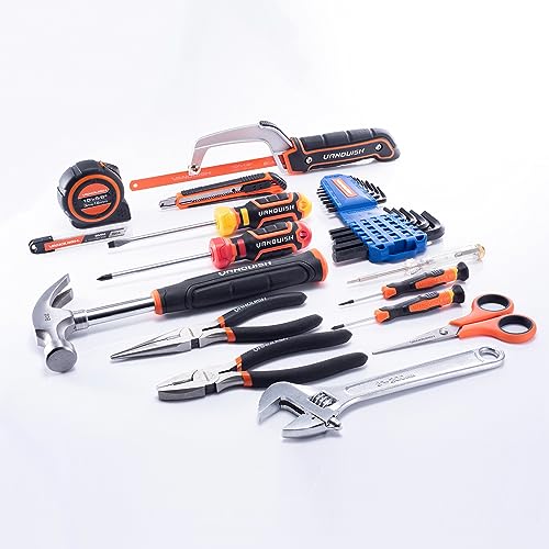 Vanquish 37-Pieces Tool Set for Home,Basic Essential Small Tool Kit Box for Apartment, Dorm, and Household with Blow Molded Storage Case (8001)