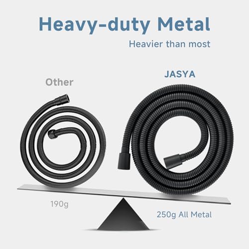 59 Inches 304 Stainless Steel Shower Hose Replacement Black - color: Black, size: 59 Inches