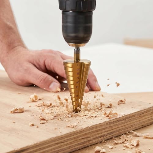 3Pcs Large HSS Titanium Coated Step Drill Bit Set