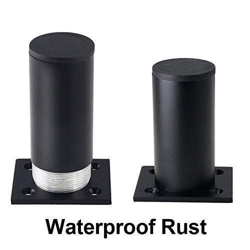 4-Pack Adjustable Aluminum Alloy Furniture Legs 3" Height Black - color: Black, size: 3 Inch