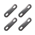 4 pcs 304 Stainless Steel Adjustable Mending Plates, 110mm(4 1/3inch) Flat Straight Slotted Repair Brackets for Pipe, Furniture & Structural Repair - size: 110mm(4 1/3inch)