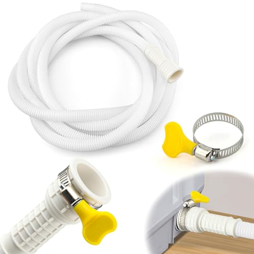 Dehumidifier Drain Hose with Cuttable Rubber Adapter and Connect Clamp, Air Conditioner Drain Hose, Universal Flexible AC and Dehumidifier Replacement Hose(Color:4m/13.12ft)