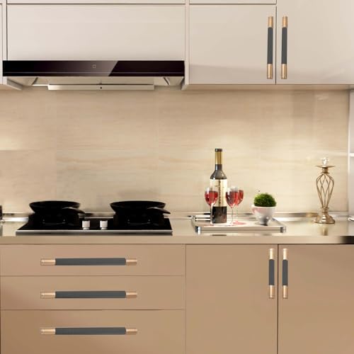 30 Pack 7 1/2 Inch 192 mm Bronze and Black Cabinet Handles Cabinet Pulls Aluminum Handles Knurled Drawer Pulls Oxidation Finish with Diamond Pattern - color: Bronze and Black, size: 7 1/2 Inch