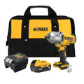 DEWALT 20V MAX Cordless Impact Wrench with Hog Ring Anvil, Brushless High Torque 1/2 Impact Gun, 4-Mode Speed, Includes Battery, Charger and Kit Bag (DCF900P1)
