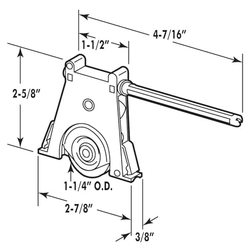 Gliding Screen Door Roller Assembly Fits for Andersen Upper #1997063 & Lower #1997310 (1991 to Present), 1-1/4" Nylon Concaved Wheels, Edge Adjustable (2 Pairs) (‎Lower Screen) - color: ‎Lower Screen