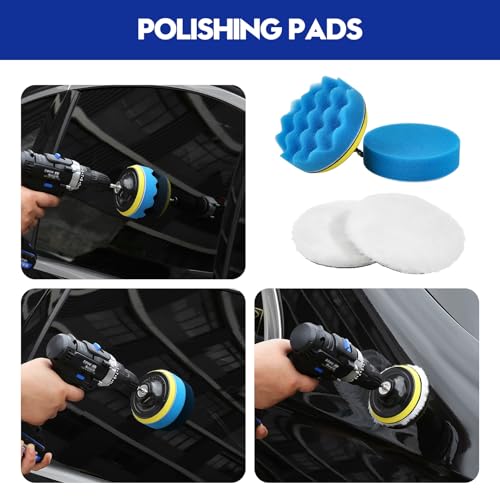 Qydipclin 29Pcs Car Detailing Kit, Car Detailing Brush Set, Car Wash Cleaning Kit, Car Detailing Brushes, Professional Car Care Kit for Interior Exterior Wheels, Blue - size: 29pcs