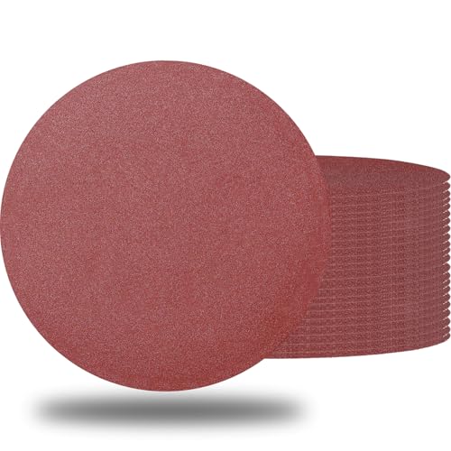 30 Pack 8" PSA Sanding Discs Set - 5 Each of 80, 100, 120, 180,240, 400 Grit - 8 Inch Self Adhesive Stickyback Sandpaper Discs for Drywall, Floor, Woodworking, Metal