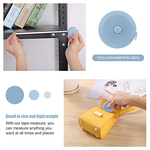 Tape Measures Retractable, Fabric Measuring Tape, 60 Inch Small Sewing Tape Measure for Craft Nursing Medical Travel(3 Pack/Green,Blue,Pink) - color: Green,Blue,Pink