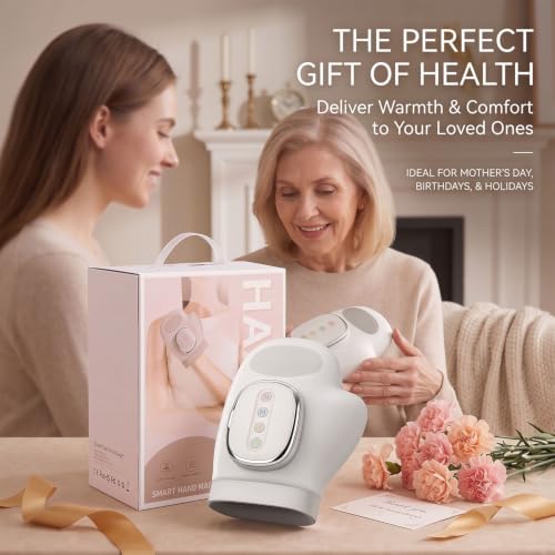 CARYOWN Cordless Hand Massager with Heat and Compression