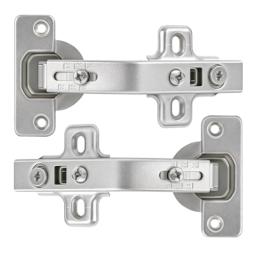 HJ 135 Degree Corner Cabinet Hinges, 2 Pack Lazy Susan Hinges, Corner Kitchen Cabinet, Cupboard Folded, Folden Door,Replacement Hardware,35mm Cup, 3D/6-Way Adjustable - size: 135°