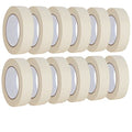 Lazybug studio Masking Tape 1 inch 12 Pack, Adhesive Painting Tape Bulk for General Purpose Use, 1 inch x 55 Yards x 12 Rolls, 660 Yards in Total - size: 1 Inch Wide
