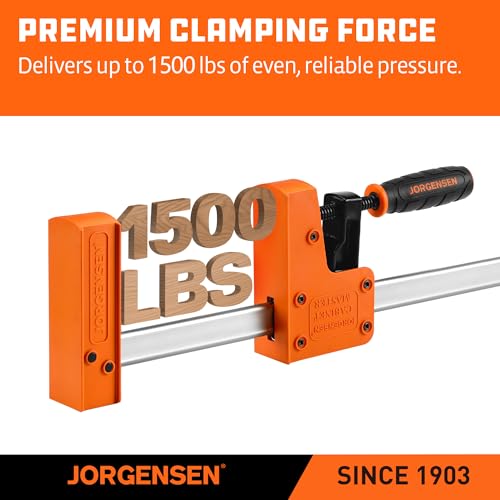 JORGENSEN 48-inch Bar Clamps, 90°Cabinet Master Parallel Jaw Bar Clamp Set, 2-pack - size: 48 Inch
