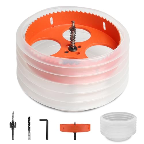 Storystore 6 1/4 inch Hole Saw for Recessed Lights with Dust Bowl Catcher - size: 6-1/4 inch